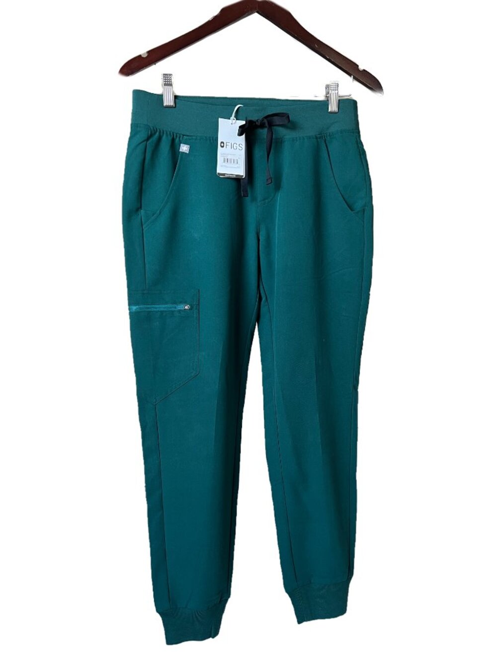 FIGS Zamora Jogger Scrub Pants Forest Green Small Petite NWT